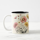 Inspirerende Vlinder Wrap Tweekleurige Koffiemok (Links)