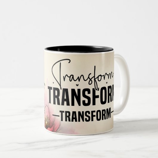 Inspirerende Vlinder Wrap Tweekleurige Koffiemok (Voorkant rechts)