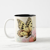 Inspirerende Vlinder Wrap Tweekleurige Koffiemok (Links)