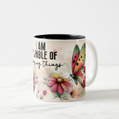 Inspirerende Vlinder Wrap Tweekleurige Koffiemok (Voorkant rechts)