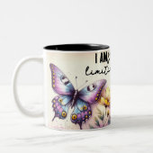 Inspirerende Vlinder Wrap Tweekleurige Koffiemok (Links)