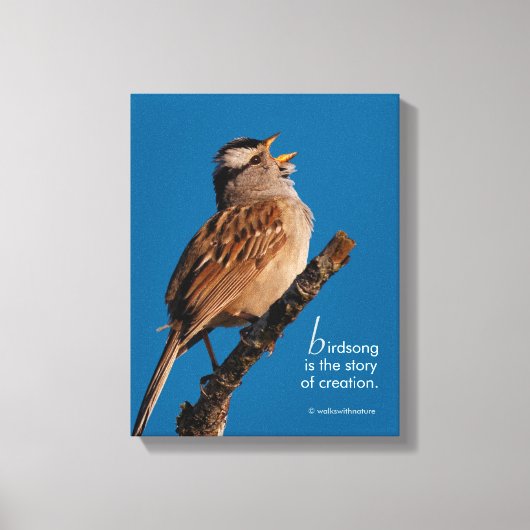 Inspirerende "Vogelsong is het verhaal van de sche Canvas Afdruk (Voorkant)
