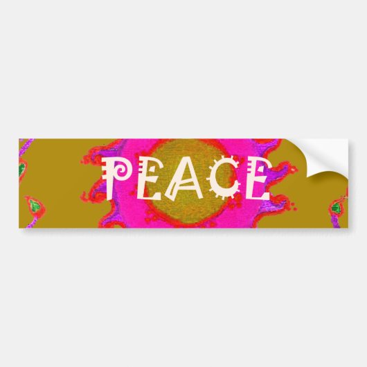 Inspirerende vrede zij met u Vectorontwerp kunst Bumpersticker (Voorkant)