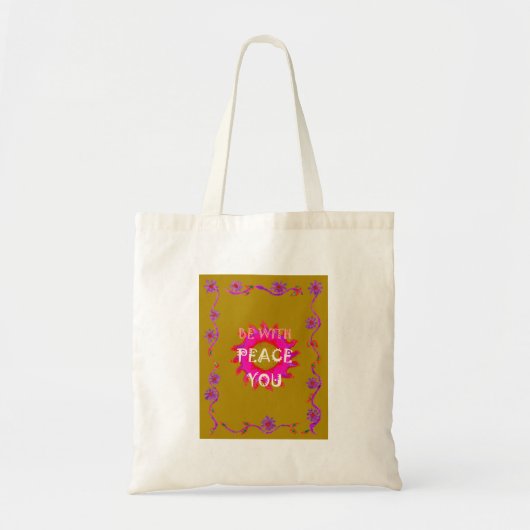 Inspirerende vrede zij met u Vectorontwerp kunst Tote Bag (Voorkant)