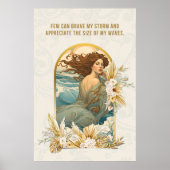 Inspirerende Vrouw Storm Mantra Poster (Voorkant)