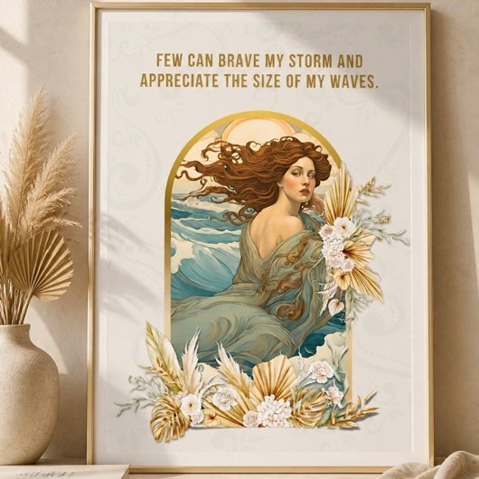 Inspirerende Vrouw Storm Mantra Poster