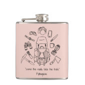 Inspirerende Wandelende Vinyl Omwikkelde Fles Heupfles (Voorkant)