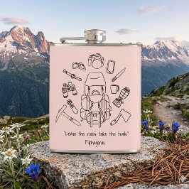 Inspirerende Wandelende Vinyl Omwikkelde Fles Heupfles
