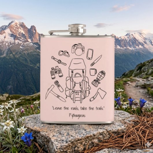 Inspirerende Wandelende Vinyl Omwikkelde Fles Heupfles