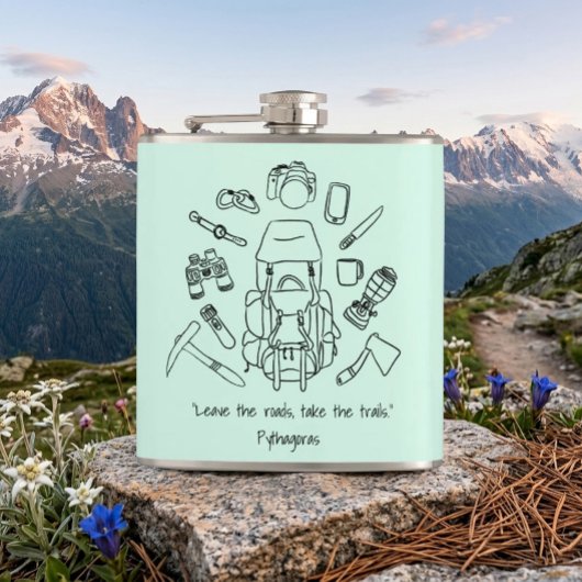 Inspirerende Wandelingsfles met Vinyl Bekleding Heupfles