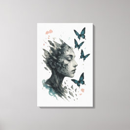 Inspirerende Wandkunst | Vlindertransformatie Canvas Afdruk
