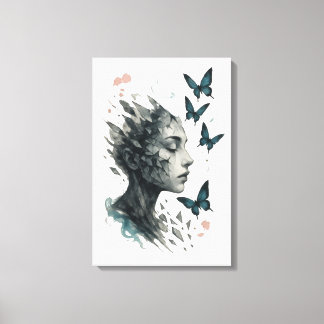 Inspirerende Wandkunst | Vlindertransformatie Canvas Afdruk