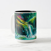 Inspirerende waterval mok voor een geweldige dag (Voorkant links)