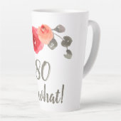 Inspirerende Waterverf 80ste Verjaardag Bloem Latte Mok (Rechterhoek)