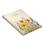 Inspirerende waterverf wilde bloem notitieboek (Rechterzijde)