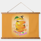 Inspirerende Wellness Yoga Hangend Wandkleed (Voorkant 2)