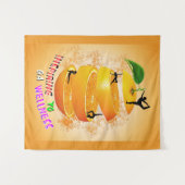 Inspirerende Wellness Yoga Wandkleed (Voorkant (horizontaal))