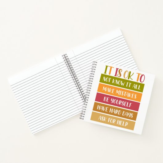 Inspirerende welzijnsquote notitieboek (Binnen)