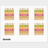 Inspirerende welzijnsquote vierkante sticker (Vel)