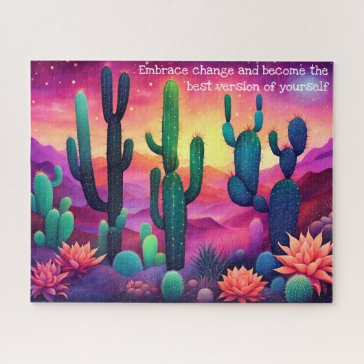 Inspirerende Woestijntransformatie Legpuzzel (Horizontaal)