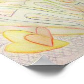 Inspirerende Woord Engel Kunst Poster Print (Hoek)
