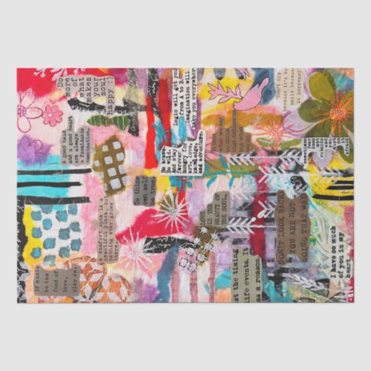 Inspirerende Woorden Mixed Media Tissuepapier (Voorkant)