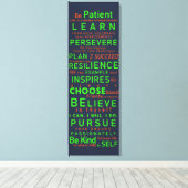 Inspirerende woorden over levenslessen voor succes canvas afdruk (Insitu (Houten vloer))