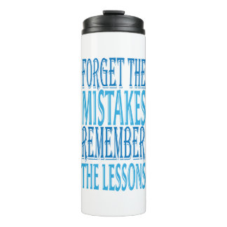 Inspirerende woorden "vergeet de fouten" Tumbler Thermosbeker