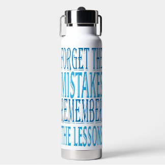 Inspirerende woorden "vergeet de fouten" Tumbler Waterfles