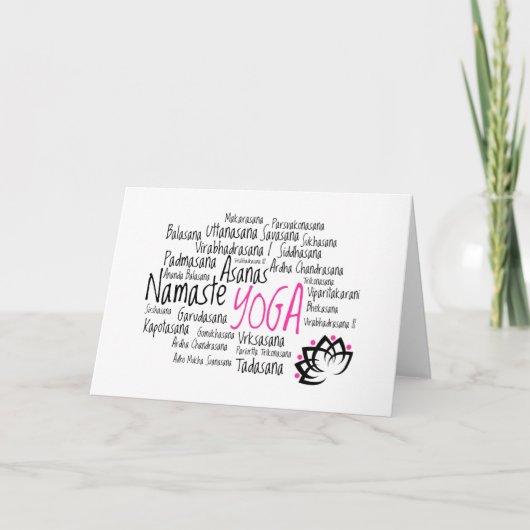 Inspirerende yoga groet kaart (Voorkant)