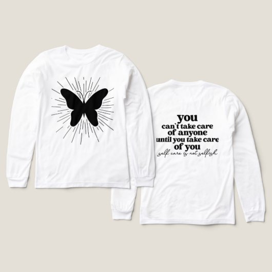 Inspirerende Zelfzorg Tri-Blend Shirt (Design voorkant /achterkant)