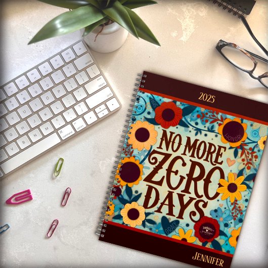 Inspirerende Zero Days  Bloemen gepersonaliseerd Planner