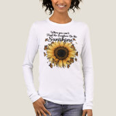 Inspirerende Zonnebloem/Vlinder Tri-Blend Shirt (Voorkant volledig)
