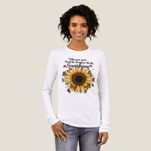 Inspirerende Zonnebloem/Vlinder Tri-Blend Shirt (Voorkant)