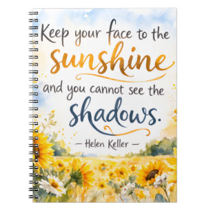 Inspirerende zonnebloemen – Aquarel zonnebloem Notitieboek