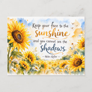 Inspirerende zonnebloemen – Watercolor Zonnebloem Briefkaart