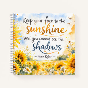 Inspirerende zonnebloemen – Watercolor Zonnebloem Notitieboek