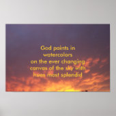 Inspirerende zonsondergang poster (Voorkant)