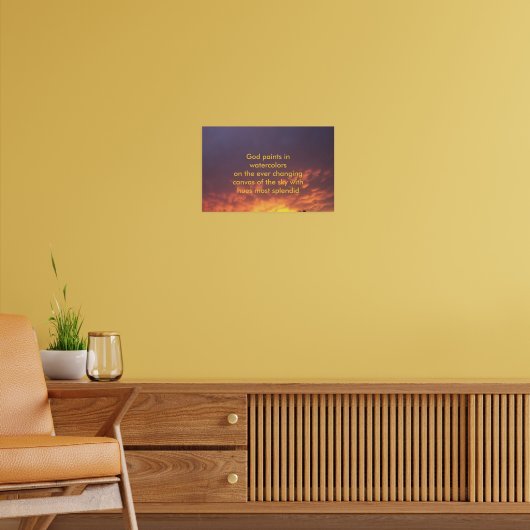 Inspirerende zonsondergang poster (Woonkamer 2)