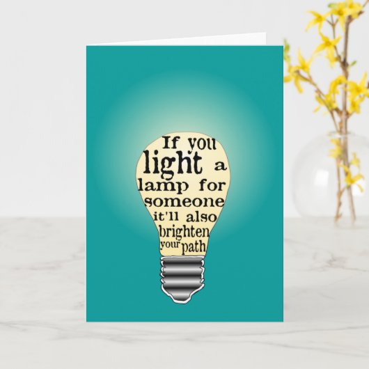 Inspirerende zorgofferte kaart (Gele Bloem)