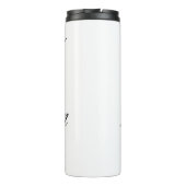 Inspirerende zwart-wit grafische Vintage Thermosbeker (Achterkant)