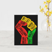 Inspirerende zwarte leiders - Krachtige zwarte han Kaart (Gele Bloem)