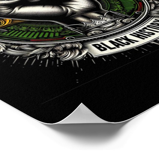 Inspirerende zwarte leiders - Krachtige zwarte han Poster (Hoek)