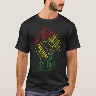 Inspirerende zwarte leiders - Krachtige zwarte han T-shirt