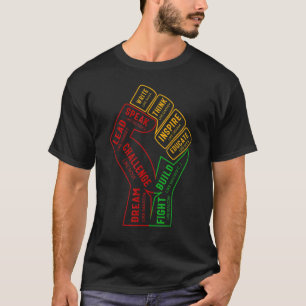 Inspirerende zwarte leiders - Krachtige zwarte han T-shirt