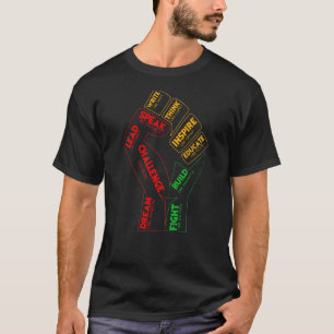 Inspirerende zwarte leiders - Krachtige zwarte han T-shirt