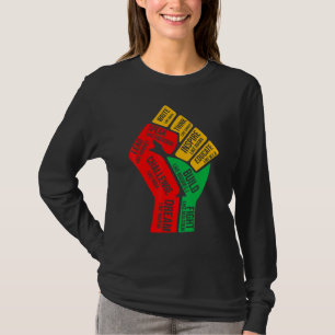 Inspirerende zwarte leiders - Krachtige zwarte han T-shirt