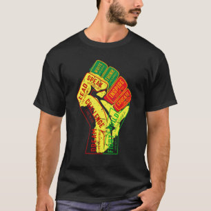 Inspirerende zwarte leiders - Krachtige zwarte han T-shirt