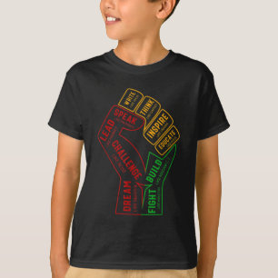 Inspirerende zwarte leiders - Krachtige zwarte han T-shirt