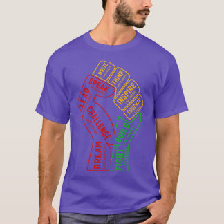 Inspirerende zwarte leiders - Krachtige zwarte han T-shirt